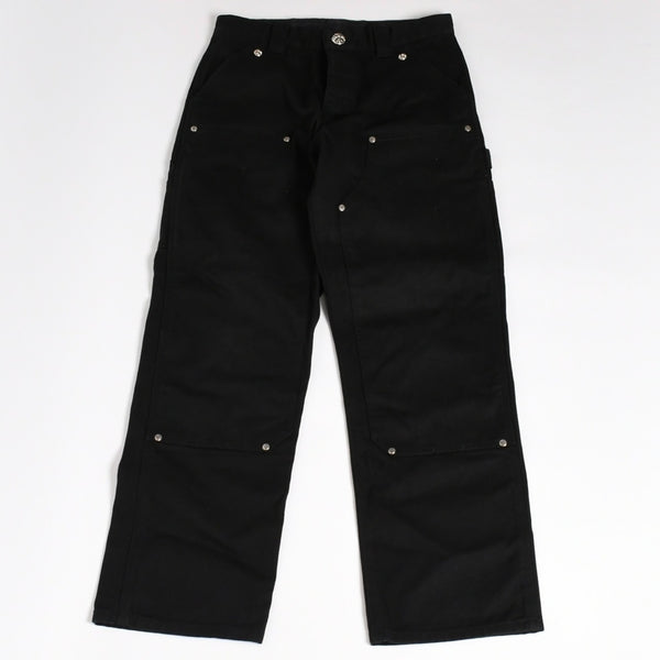 Like new CHROME HEARTS Carpenter Canvas Double Knee Pants Cross Ball CH Cross Logo Duck Canvas Double Knee Bottoms 30 Size Used 4a003308