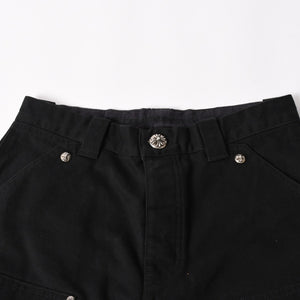 Like new CHROME HEARTS Carpenter Canvas Double Knee Pants Cross Ball CH Cross Logo Duck Canvas Double Knee Bottoms 30 Size Used 4a003308