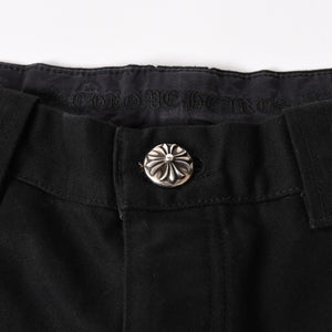 Like new CHROME HEARTS Carpenter Canvas Double Knee Pants Cross Ball CH Cross Logo Duck Canvas Double Knee Bottoms 30 Size Used 4a003308