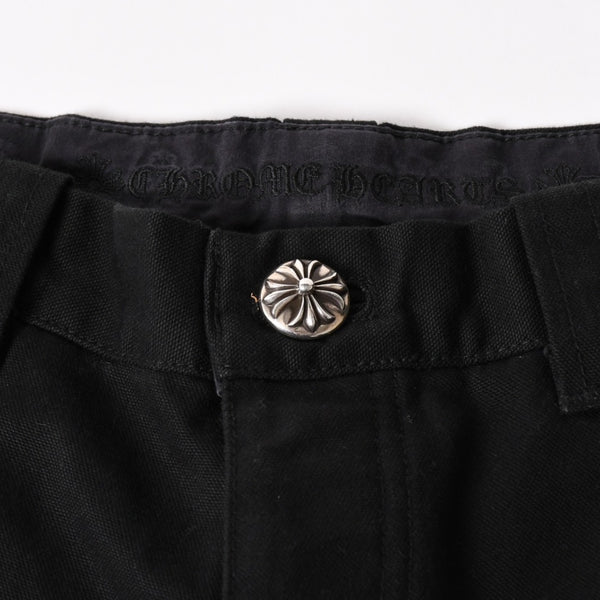 Like new CHROME HEARTS Carpenter Canvas Double Knee Pants Cross Ball CH Cross Logo Duck Canvas Double Knee Bottoms 30 Size Used 4a003308