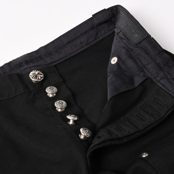 Like new CHROME HEARTS Carpenter Canvas Double Knee Pants Cross Ball CH Cross Logo Duck Canvas Double Knee Bottoms 30 Size Used 4a003308