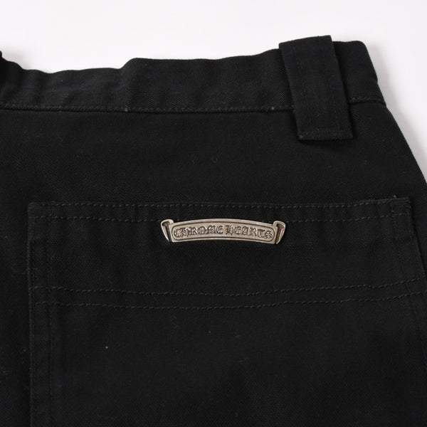 Like new CHROME HEARTS Carpenter Canvas Double Knee Pants Cross Ball CH Cross Logo Duck Canvas Double Knee Bottoms 30 Size Used 4a003308