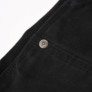 Like new CHROME HEARTS Carpenter Canvas Double Knee Pants Cross Ball CH Cross Logo Duck Canvas Double Knee Bottoms 30 Size Used 4a003308