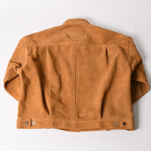 新品同様品 SAINT Mxxxxxx セントマイケル × BerBerJin ジャケット ブラウン BBJ_SUEDE SHIRT スェード ベージュ サイズL 中古 4a003107