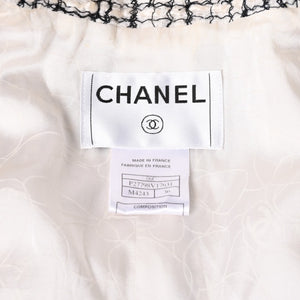 CHANEL シャネル ツイード テーラードジャケット P27798V17631 サイズ36 ココマーク シングル ホワイト ブラック 美品 中古 4a002639