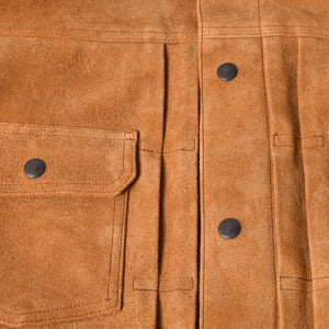 新品同様品 SAINT Mxxxxxx セントマイケル × BerBerJin ジャケット ブラウン BBJ_SUEDE SHIRT スェード ベージュ サイズL 中古 4a003107