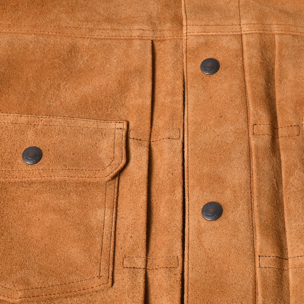 新品同様品 SAINT Mxxxxxx セントマイケル × BerBerJin ジャケット ブラウン BBJ_SUEDE SHIRT スェード ベージュ サイズL 中古 4a003107