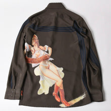 画像をギャラリービューアに読み込む, 極美品 Yohji Yamamoto Pour Homme ヨウジヤマモト プールオム 02AW ピンナップガールシャツ サイズ3 ギャングスター期 中古 4a002607