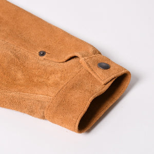 新品同様品 SAINT Mxxxxxx セントマイケル × BerBerJin ジャケット ブラウン BBJ_SUEDE SHIRT スェード ベージュ サイズL 中古 4a003107
