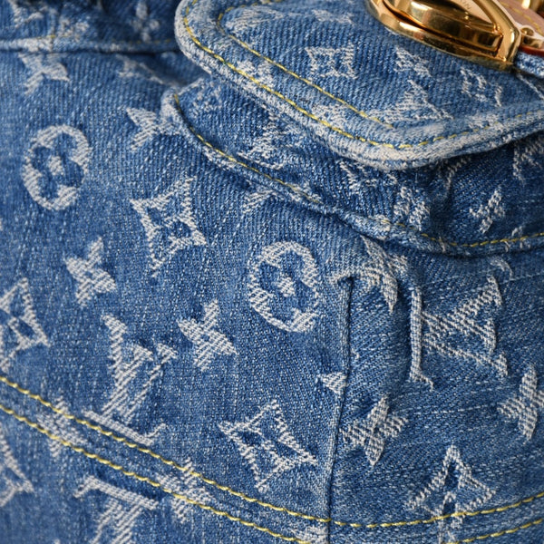 極美品 LOUISVUITTON ルイヴィトン モノグラムデニム リュック ヴェニス M46836 モノグラム デニム キャンバス ブルー ゴールド金具 中古 4a003108