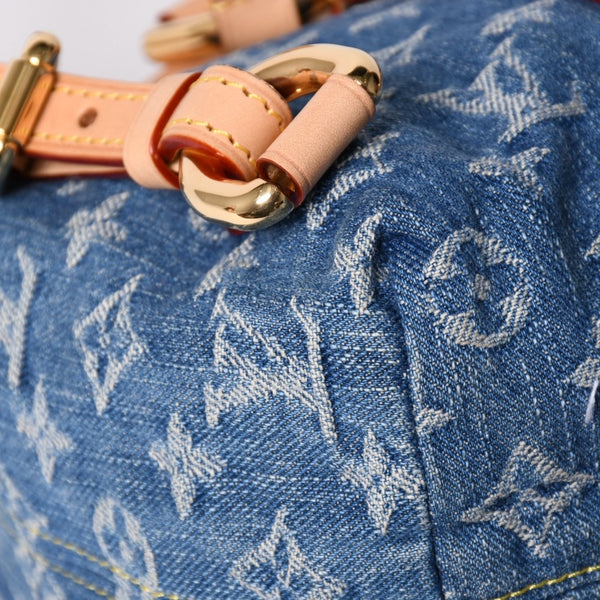 極美品 LOUISVUITTON ルイヴィトン モノグラムデニム リュック ヴェニス M46836 モノグラム デニム キャンバス ブルー ゴールド金具 中古 4a003108