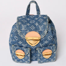 画像をギャラリービューアに読み込む, 極美品 LOUISVUITTON ルイヴィトン モノグラム デニム ヴェニス M46836 モノグラム デニム キャンバス ブルー ゴールド金具 中古 4a003108