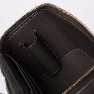 新品同様 CHANEL シャネル バニティ チェーンショルダーバッグ ランダム番台 ココマーク ラムスキン ブラウン ゴールド金具 中古 4a003091