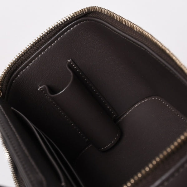 新品同様 CHANEL シャネル バニティ チェーンショルダーバッグ ランダム番台 ココマーク ラムスキン ブラウン ゴールド金具 中古 4a003091