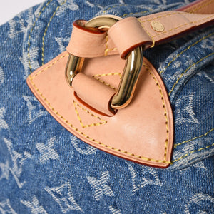 極美品 LOUISVUITTON ルイヴィトン モノグラムデニム リュック ヴェニス M46836 モノグラム デニム キャンバス ブルー ゴールド金具 中古 4a003108