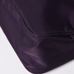 極美品 PRADA プラダ ホーボー ハンドバッグ MV515 トライアングルロゴ 三角ロゴプレート ナイロン パープル 中古 4a002853
