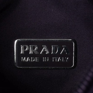 極美品 PRADA プラダ ホーボー ハンドバッグ MV515 トライアングルロゴ 三角ロゴプレート ナイロン パープル 中古 4a002853