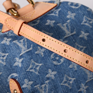 極美品 LOUISVUITTON ルイヴィトン モノグラムデニム リュック ヴェニス M46836 モノグラム デニム キャンバス ブルー ゴールド金具 中古 4a003108