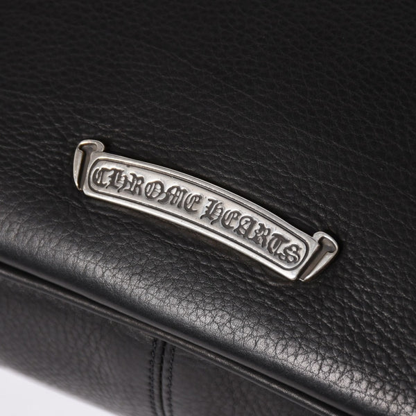 新品未使用 CHROME HEARTS クロムハーツ レザー チキンナゲット ワンショルダーバッグ ブラック シルバー金具 中古 4a003117