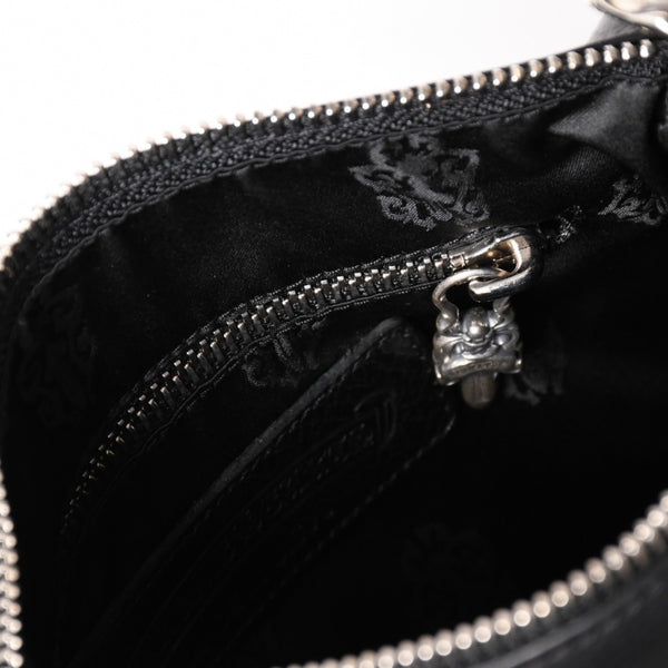 新品未使用 CHROME HEARTS クロムハーツ レザー チキンナゲット ワンショルダーバッグ ブラック シルバー金具 中古 4a003117