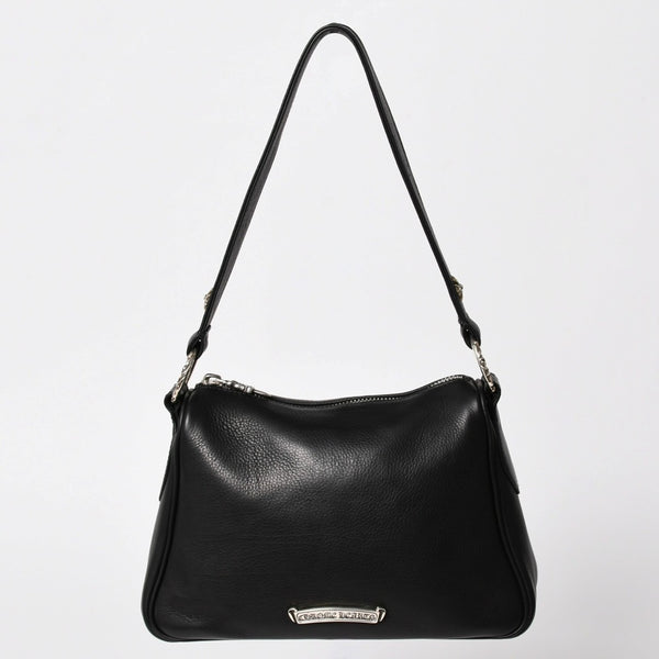新品未使用 CHROME HEARTS クロムハーツ レザー チキンナゲット ワンショルダーバッグ ブラック シルバー金具 中古 4a003117