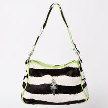 Load image into Gallery viewer, 新品同様 CHROME HEARTS クロムハーツ ポニーヘア チキンナゲット ワンショルダーバッグ ゼブラ ダガー ハラコ シルバー金具 中古 4a003119