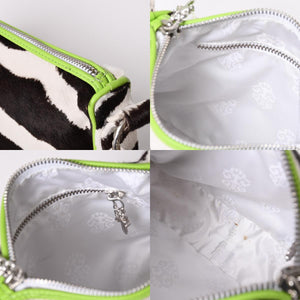 新品同様 CHROME HEARTS クロムハーツ ポニーヘア チキンナゲット ワンショルダーバッグ ゼブラ ダガー ハラコ シルバー金具 中古 4a003119