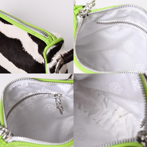 新品同様 CHROME HEARTS クロムハーツ ポニーヘア チキンナゲット ワンショルダーバッグ ゼブラ ダガー ハラコ シルバー金具 中古 4a003119