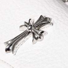 画像をギャラリービューアに読み込む, 極美品 CHROME HEARTS クロムハーツ ドッグアダムス CHクロス 2WAYバッグ ダガージップ レザー シルバ−925 ホワイト 中古 4a003115
