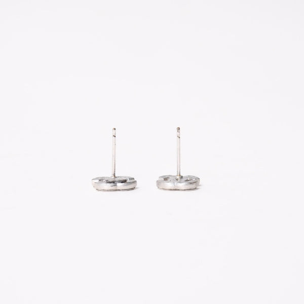 極美品 CHANEL シャネル ココマーク ピアス 重量約1.58g 06A刻印 ラインストーン メタル シルバー クリア 両耳用 中古 4a003135