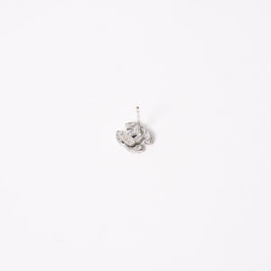 極美品 CHANEL シャネル ココマーク ピアス 重量約1.58g 06A刻印 ラインストーン メタル シルバー クリア 両耳用 中古 4a003135
