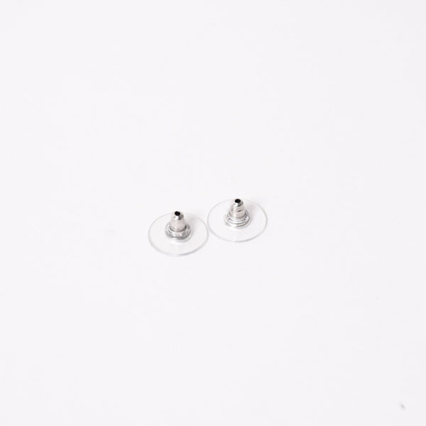 極美品 CHANEL シャネル ココマーク ピアス 重量約1.58g 06A刻印 ラインストーン メタル シルバー クリア 両耳用 中古 4a003135