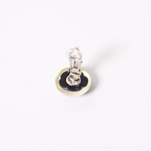 極美品 CHANEL シャネル ココマーク イヤリング 重量約3.91g 04S刻印 ボタン フラワー カメリア クリア 樹脂系 中古 4a003128