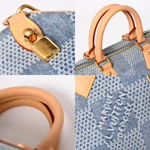 画像をギャラリービューアに読み込む, 極美品 LOUIS VUITTON ルイヴィトン スピーディ バンドリエール 25 ダミエ デニム N40700 ゴールド金具 中古 4a004082