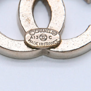 CHANEL Cocomark earrings Weight approx. 2.82g A13C engraved Rhinestone Metal GP Gold Clear For both ears Good condition Used 4a003140