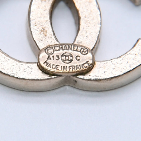 CHANEL Cocomark earrings Weight approx. 2.82g A13C engraved Rhinestone Metal GP Gold Clear For both ears Good condition Used 4a003140