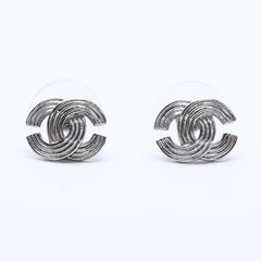 CHANEL Cocomark earrings accessories Weight approx. 2.20g 00A stamp Metal Silver For both ears Good condition Used 4a003132