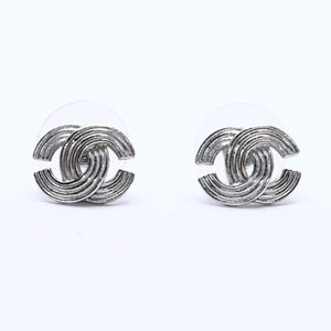 CHANEL Cocomark earrings accessories Weight approx. 2.20g 00A stamp Metal Silver For both ears Good condition Used 4a003132