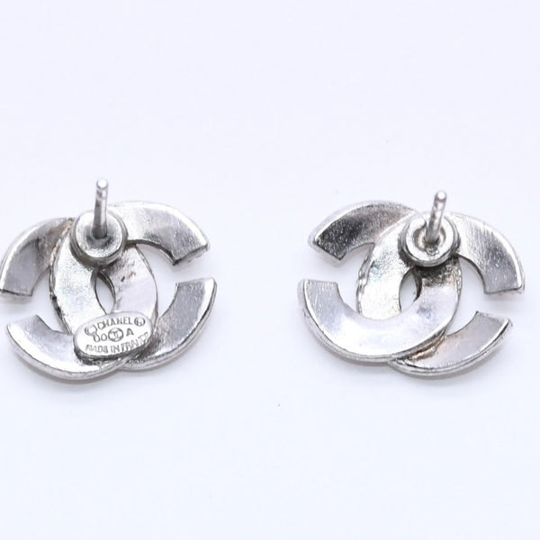 CHANEL Cocomark earrings accessories Weight approx. 2.20g 00A stamp Metal Silver For both ears Good condition Used 4a003132