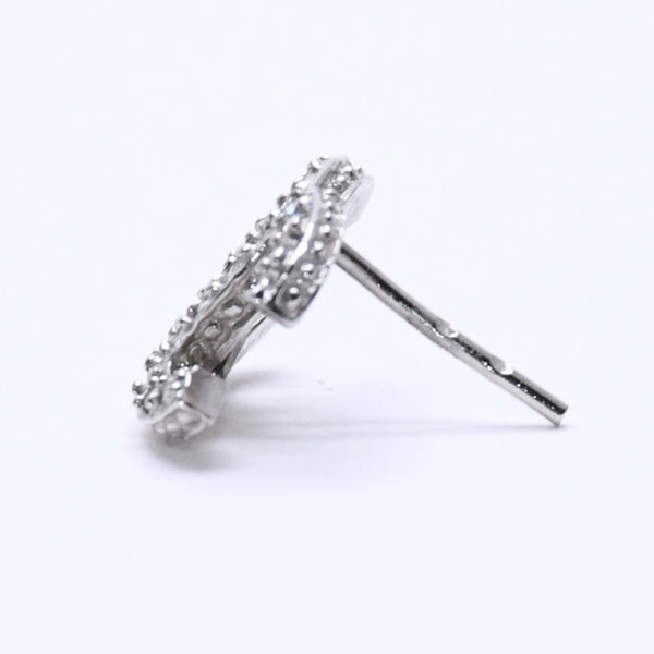 CHANEL シャネル ココマーク ピアス 重量約1.58g B15C刻印 ラインストーン メタル シルバー クリア 両耳用 美品 中古 4a003147