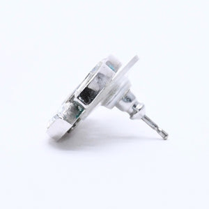 CHANEL Cocomark earrings Weight approx. 4.57g 01P stamp Rhinestone Metal Clear Silver For both ears Good used 4a003123