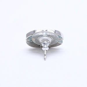 CHANEL Cocomark earrings Weight approx. 4.57g 01P stamp Rhinestone Metal Clear Silver For both ears Good used 4a003123