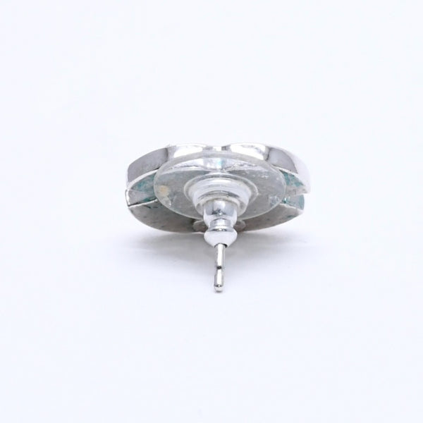 CHANEL Cocomark earrings Weight approx. 4.57g 01P stamp Rhinestone Metal Clear Silver For both ears Good used 4a003123