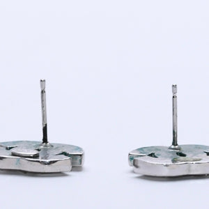 CHANEL Cocomark earrings Weight approx. 4.57g 01P stamp Rhinestone Metal Clear Silver For both ears Good used 4a003123