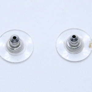 CHANEL Cocomark earrings Weight approx. 4.57g 01P stamp Rhinestone Metal Clear Silver For both ears Good used 4a003123