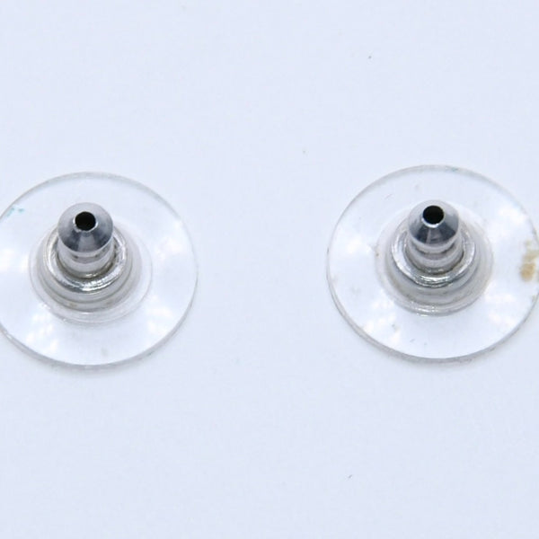 CHANEL Cocomark earrings Weight approx. 4.57g 01P stamp Rhinestone Metal Clear Silver For both ears Good used 4a003123