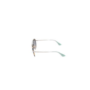 極美品 PRADA プラダ ラウンド型サングラス ハバナ柄 メタルフレーム メガネ アクセサリー アイウェア 54□22 7S0-4K1 SPR51S 中古 4a002968