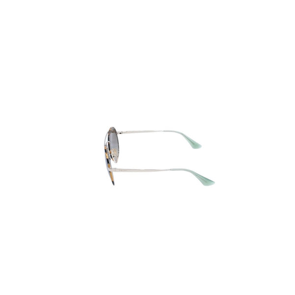 極美品 PRADA プラダ ラウンド型サングラス ハバナ柄 メタルフレーム メガネ アクセサリー アイウェア 54□22 7S0-4K1 SPR51S 中古 4a002968