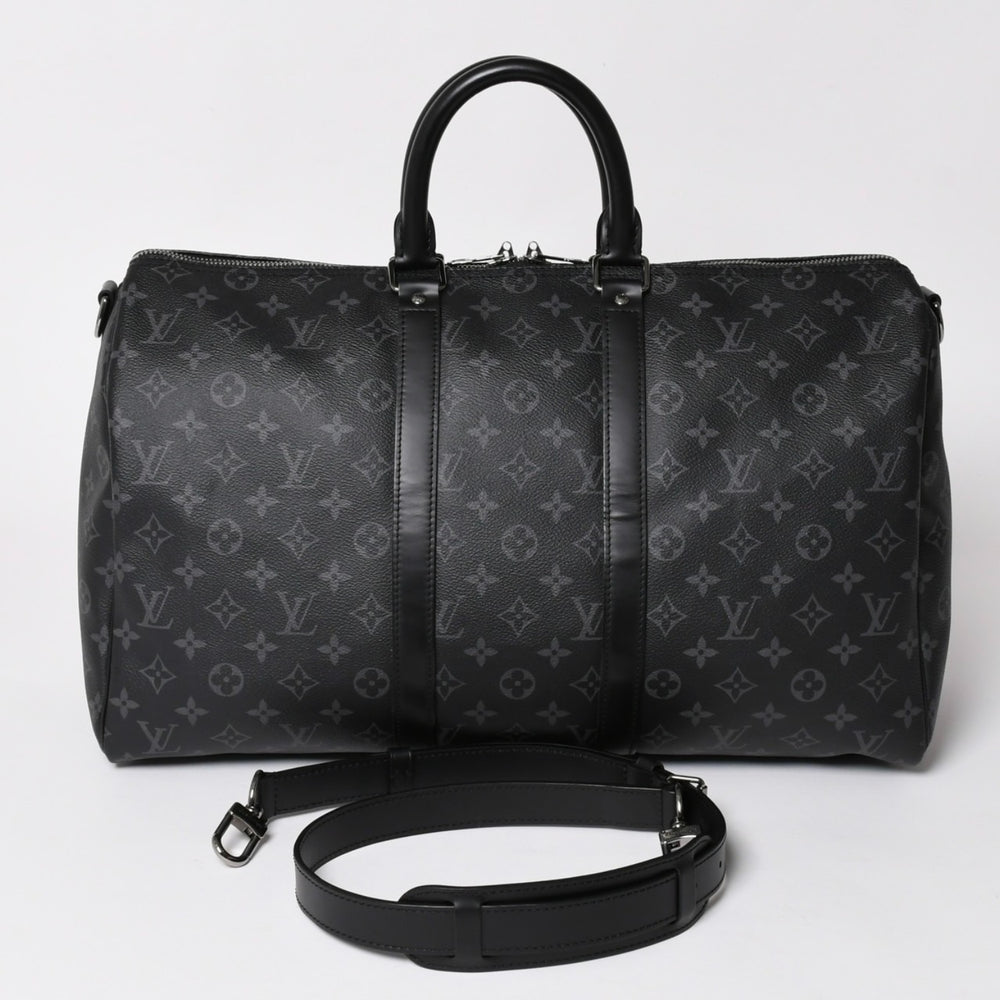 新品同様 LOUIS VUITTON ルイヴィトン キーポル バンドリエール45 ボストンバッグ M40569 モノグラム エクリプス ブラック 中古 4a003175