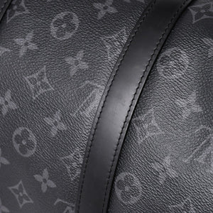 Like new LOUIS VUITTON Keepall Bandouliere 45 Boston bag M40569 Monogram Eclipse Black Used 4a003175